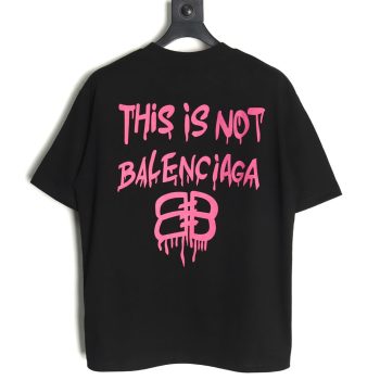 Balenciaga graffiti lettering logo short sleeve