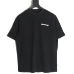 Balenciaga Graffiti Small Letters Print Short Sleeve T-shirt TSK1