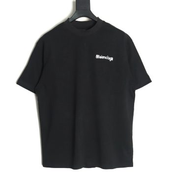Balenciaga Graffiti Small Letters Print Short Sleeve T-shirt TSK1