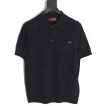 Gucci Small Logo Intarsia Knitted Short Sleeve Polo Shirt