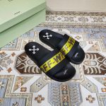 Off-White Industrial Sliders 'Black Yellow'