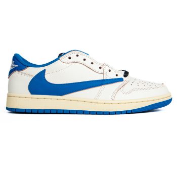 Fragment Design x Travis Scott x Air Jordan 1 Retro Low OG SP 'Sail Military Blue'