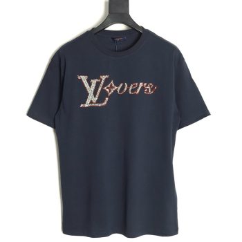 Louis Vuitton embroidered lettering short-sleeved T-shirt TSK1