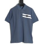 Prada chest triangle logo double bars short sleeve polo shirt TSK2