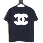 Chanel Double CC Flocked Logo Short Sleeve T-Shirt