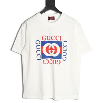 Gucci Square Letter Print Short Sleeve T-Shirt
