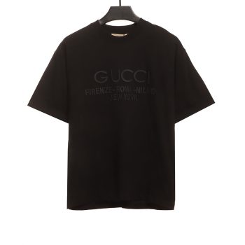 Gucci Classic City Series Embroidered Letters Short Sleeve