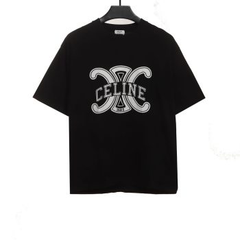 Celine Arc de Triomphe LOGO printed short sleeves
