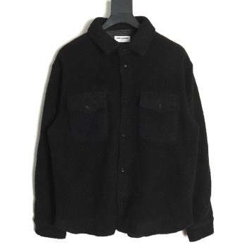Saint Laurent Paris wool cocoa coat