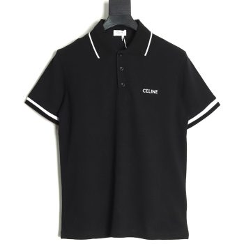 Celine classic embroidered small logo Polo short sleeve TSK1