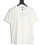 Prada neckline letter embroidery triangle logo short sleeves