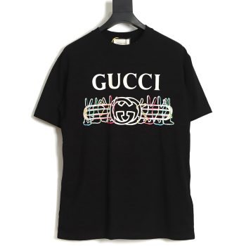 GUCCI Chinese New Year rabbit logo print cotton T-shirt TSK1
