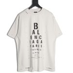 Balenciaga Cut Eye Chart Short Sleeve T-shirt