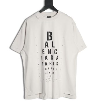 Balenciaga Cut Eye Chart Short Sleeve T-shirt