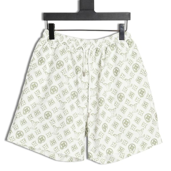 Louis Vuitton 24ss distressed shorts with printed monogram