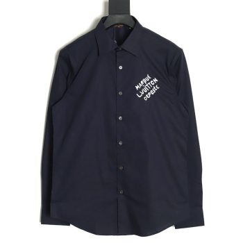 Louis Vuitton long-sleeved shirt with lettering embroidery TSK1