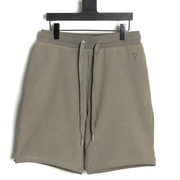 Ami Paris Heart Embroidered Shorts