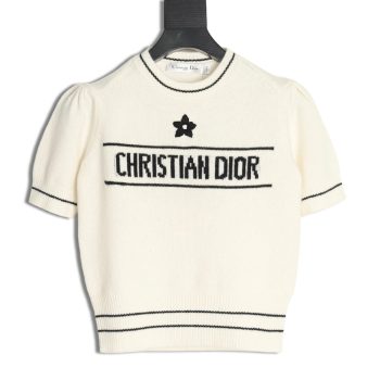 Dior letter knitted sweater short sleeves TSK1