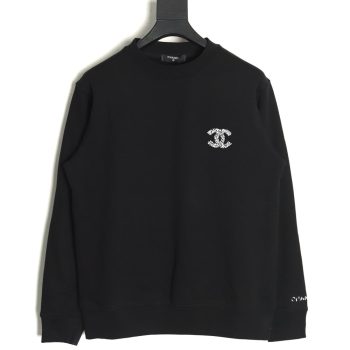 Chanel Double C woven embroidered crew neck sweatshirt TSK1