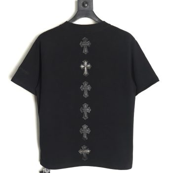 Chrome Hearts leather label short-sleeved T-shirt