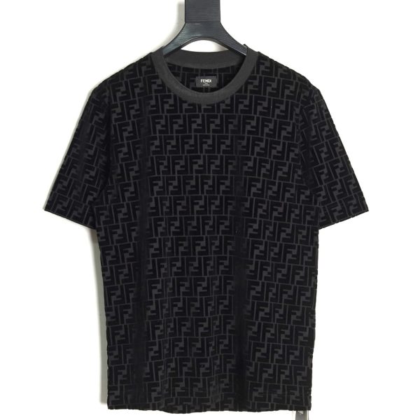 Fendi all over FF flocked short sleeve T-shirt