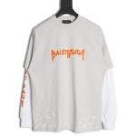 Balenciaga flame logo letter print fake two-piece long sleeve
