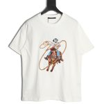 Louis Vuitton Western Denim Embroidered Short Sleeve T-Shirt