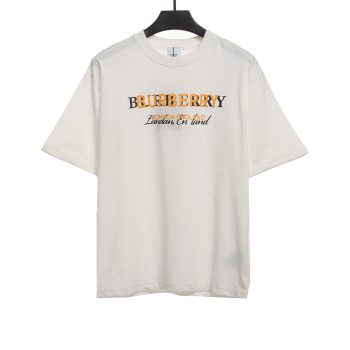 Burberry overlapping hot stamping letter short sleeves