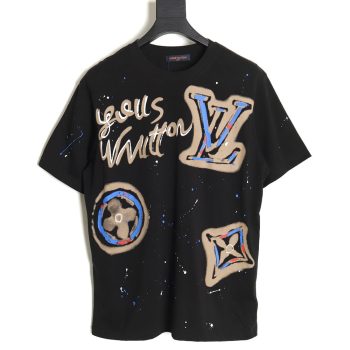 Louis Vuitton presbyopia hand-painted graffiti short sleeves