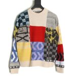 Acne studios panelled crew neck sweater