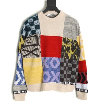 Acne studios panelled crew neck sweater