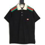 Gucci Shoulder Red Green Web Polo Short Sleeve