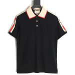 Gucci classic shoulder jacquard webbing Polo short sleeve