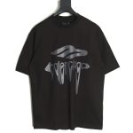 Balenciaga Art Letters Printed Washed Worn Short Sleeve T-Shirt TSK1