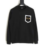 FENDI Fendi FD fake pocket monster eyes round neck sweatshirt_CM_1
