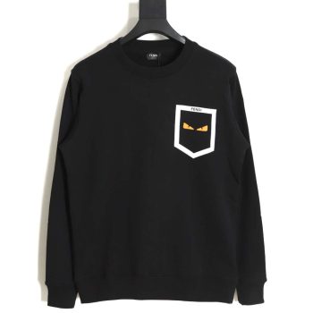 FENDI Fendi FD fake pocket monster eyes round neck sweatshirt_CM_1