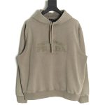 Prada embroidered logo washed hoodie