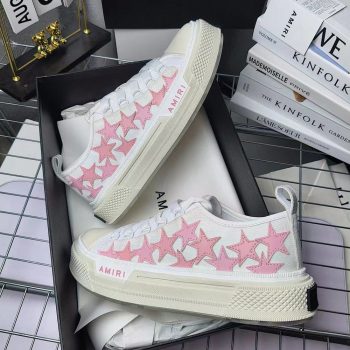 Amiri Stars Court Low 'White Pink Canvas'