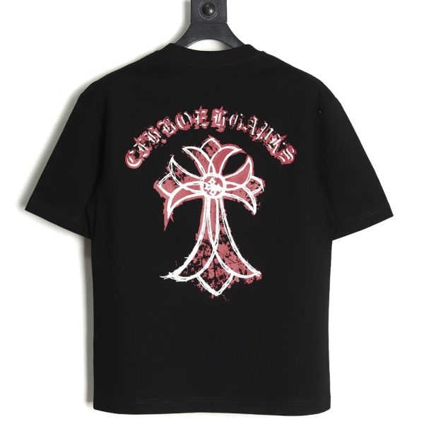 Chrome Hearts mottled cross Sanskrit print short sleeves TSK1