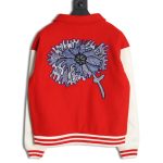 Louis Vuitton floral embroidered baseball jacket