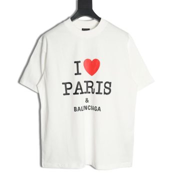 Balenciaga Valentine's Day limited edition heart print short-sleeved T-shirt