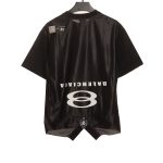 Balenciaga patchwork embroidered jersey short sleeves black
