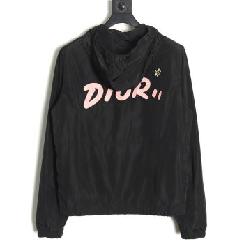 Dior embroidered letters small wasp hooded jacket TSK2