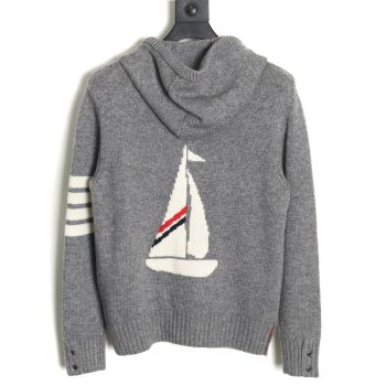 Thom Browne Sailboat Australian Wool Hooded Jacket TSK1