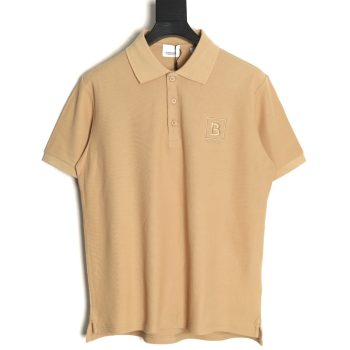 Burberry chest B-embroidered short-sleeved polo shirt TSK1
