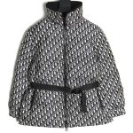 Dior all over print monogram jacquard stand collar waisted cotton jacket