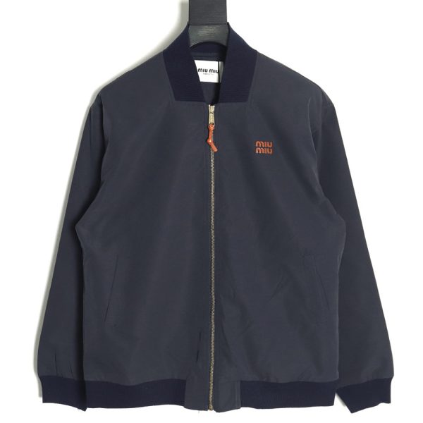 Miu Miu Panama cotton blend bomber jacket