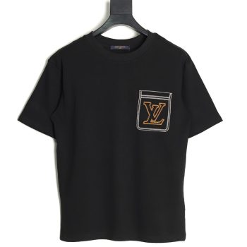 Louis Vuitton Line Fake Pockets Embroidered Short Sleeves TSK1