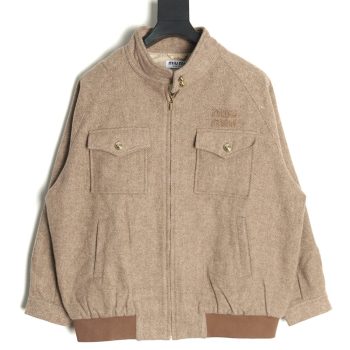 Miu miu herringbone twill pattern jacket