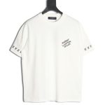 Louis Vuitton double sleeve badge slogan embroidered short sleeves